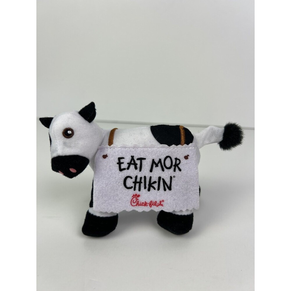 Chick-fil-A Eat Mor Chikin Plush Cow Mascot Stuffed Animal Toy 2022 Mini 5.5"